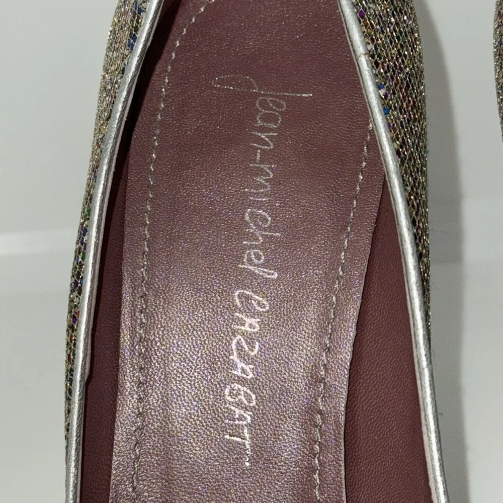 Jean Michel Cazabat Silver Sparkly Disco Ball Stiletto Heels Pumps Women’s 38